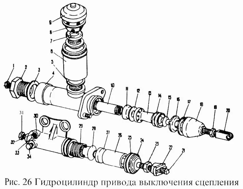 Главный цилиндр сцепления паз. ПАЗ 3205 привод сцепления. Главный цилиндр сцепления ПАЗ 3205. Главный цилиндр привода выключения сцепления ПАЗ-32053. Рабочий цилиндр сцепления ПАЗ 32053.