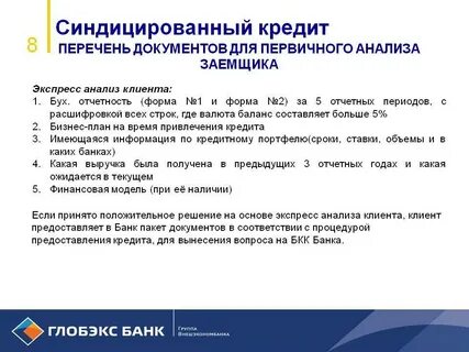 Синдицированный кредит банк