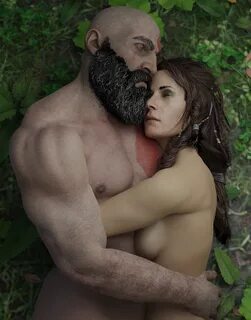 Kratos and freya having sex.
