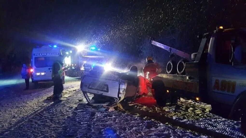 24 декабря 19. Авария на Черлакском тракте в Омске. ДТП около г. Омска..