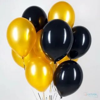 Шарики черные с золотом