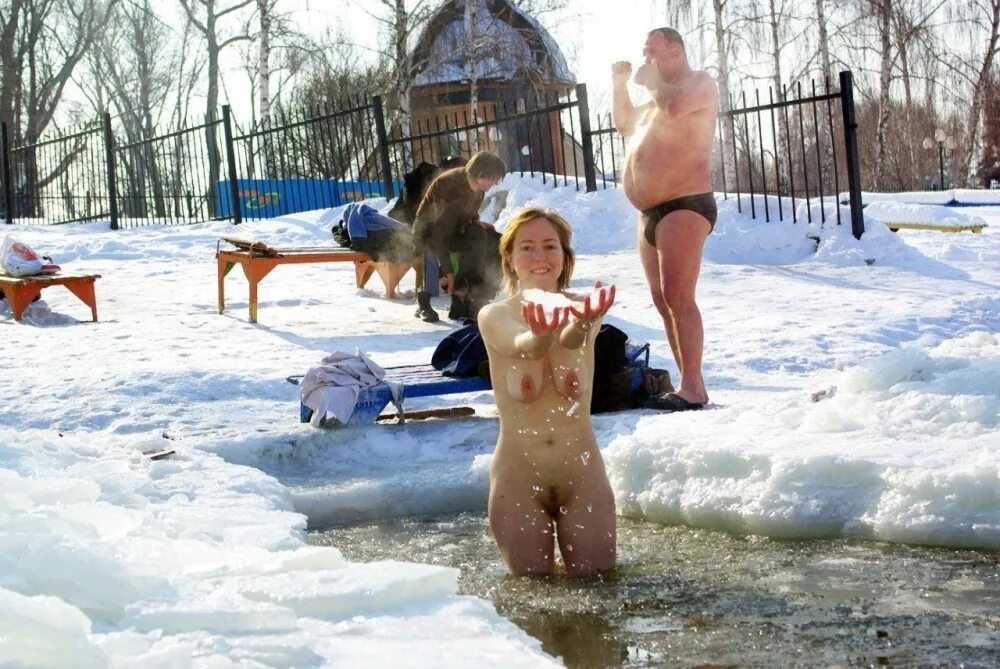 Голые Рождественские Купания