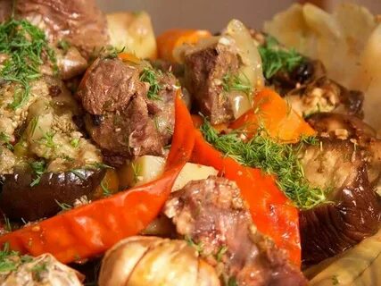 Узбекские блюда из мяса и овощей