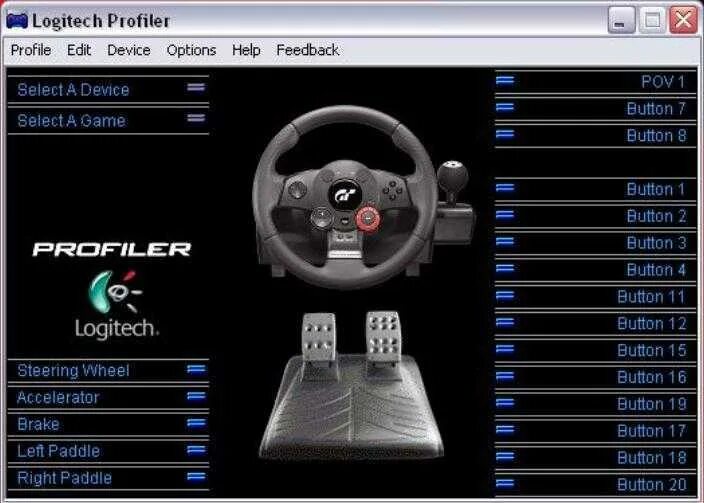 Как настроить руль компьютер. Logitech profiler руль g27. logitech g27 софт. logitech g27 driving force gt драйвера. logitech программа для руля g27.