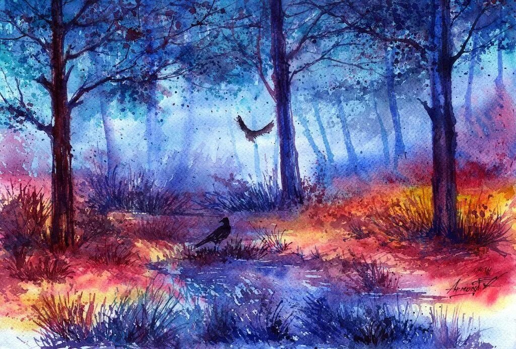 Анна армона художник картины. Краски леса. Anna armona картины. Anna armona картины. Леонид афремов осень береза.