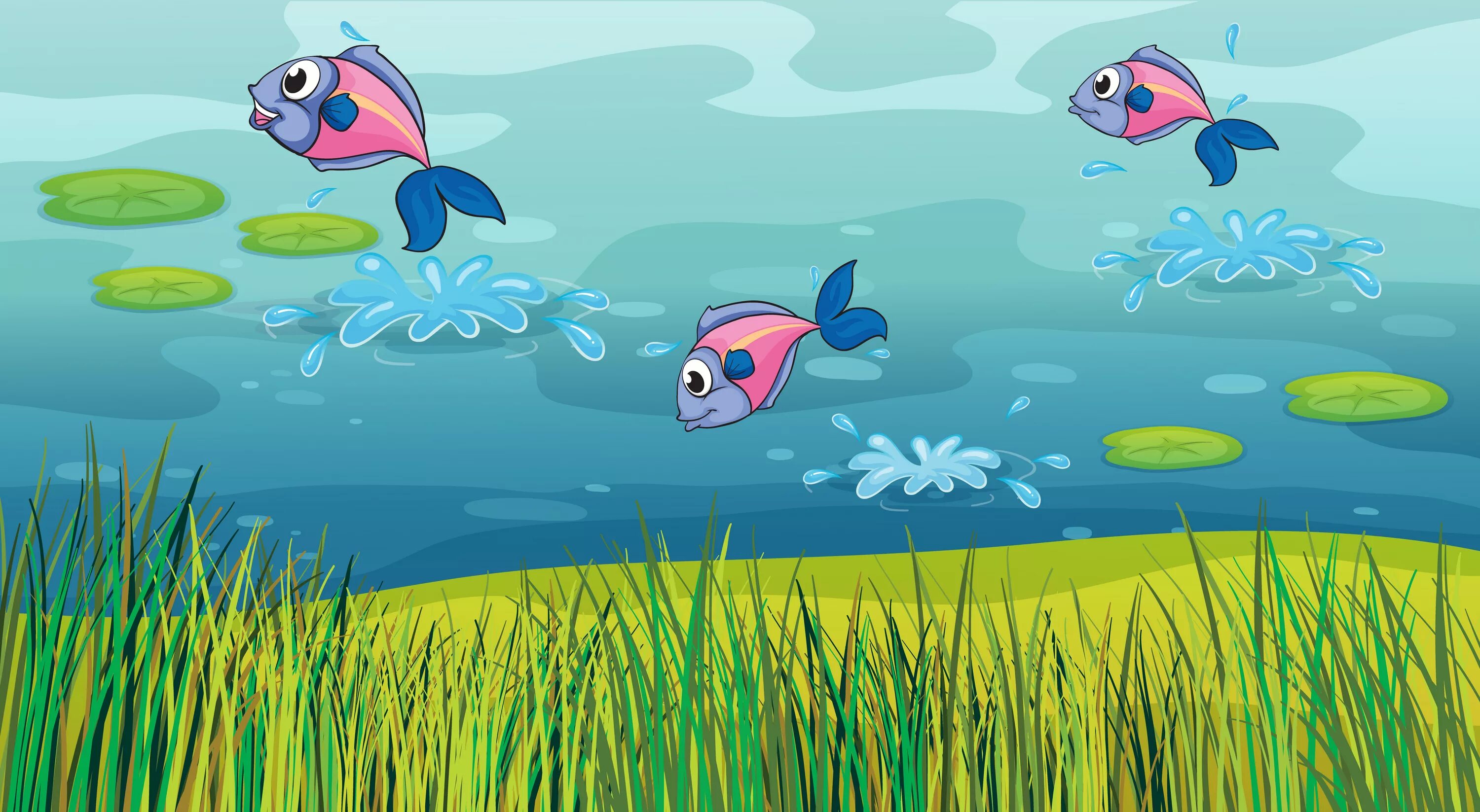 Рыбки в реке для детей. Речка с рыбками картинки для детей. Рыба река вектор.