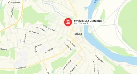 Таруса на карте