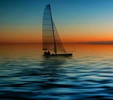At sea