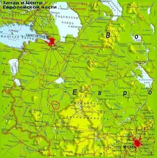 Валдайская возвышенность на контурной карте