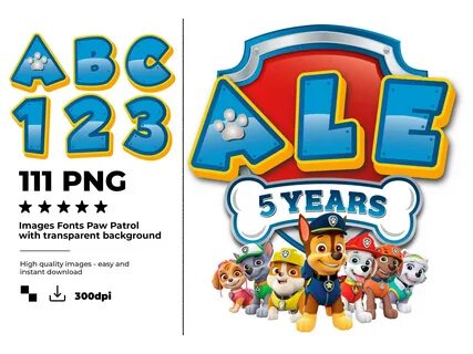 Paw patrol font paw patrol font png paw patrol font Etsy.