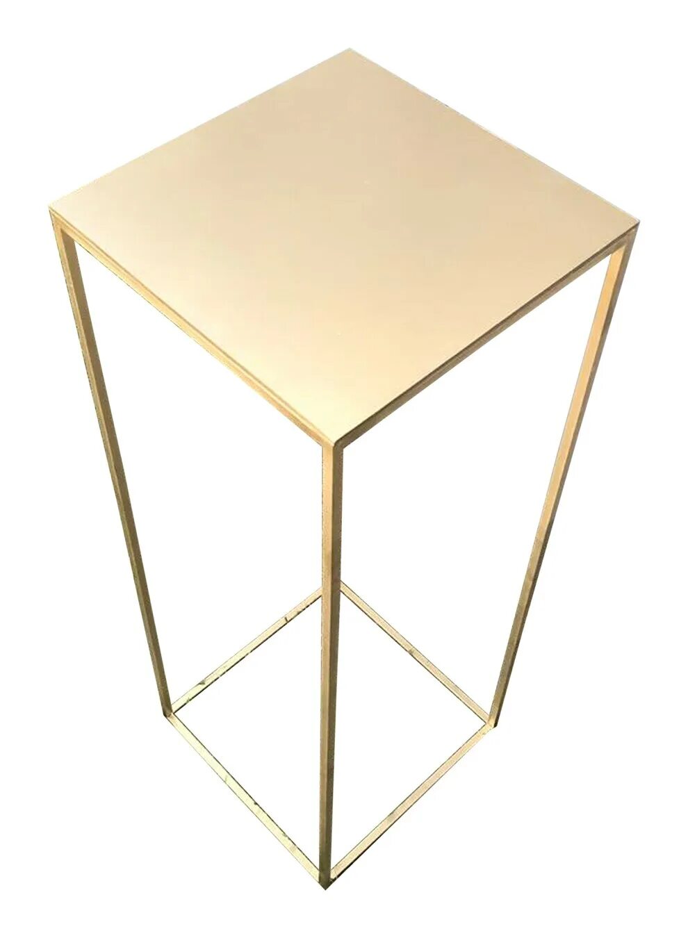 Стойка &quot;Gold&quot; 80. Стойка металлическая. Стойка металлическая Золотая. Подставка прямоугольная металлическая