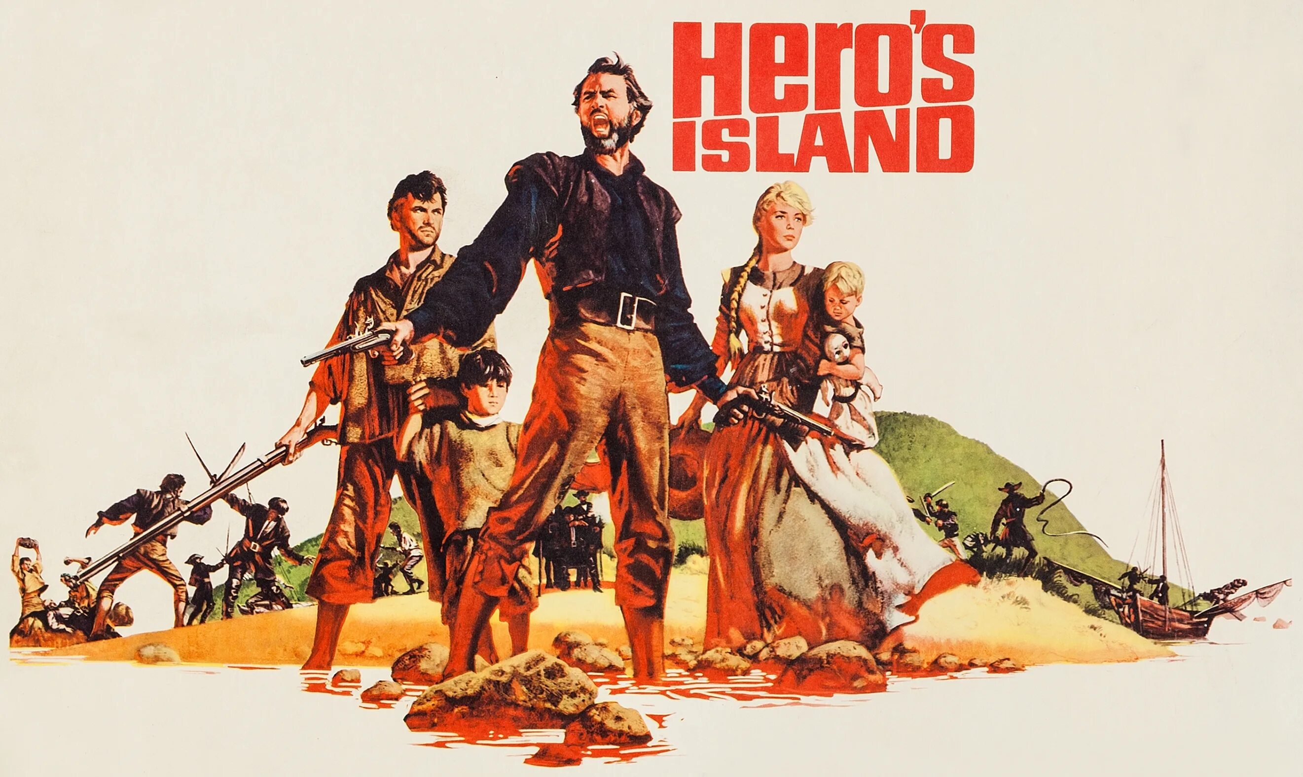 Остров героев. Frank MCCARTHY. Изображение героя на острове. Hero's island