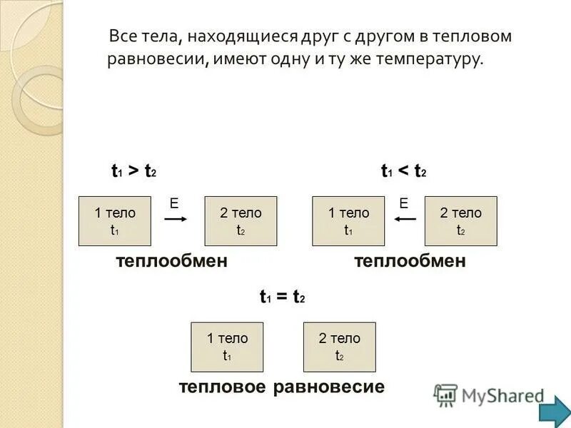 Температура тел находящихся в тепловом равновесии