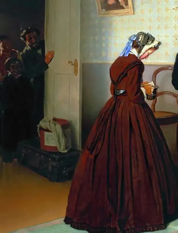 Купеческий приезд. Перов. приезд гувернантки. 1866. «приезд гувернантки в купеческий дом» (1866). картина перова приезд гувернантки в купеческий дом.