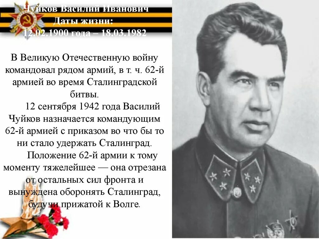 Сколько было лет василию. Командующий 62 армией в Сталинградской битве был. Командармы в Сталинградской битве.
