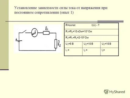 Опыт сопротивление