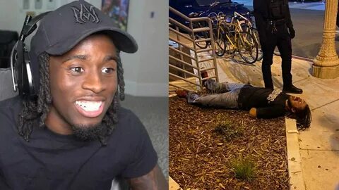 ...Kai Cenat reacted to a gruesome clip of a stranger getting knocked out c...