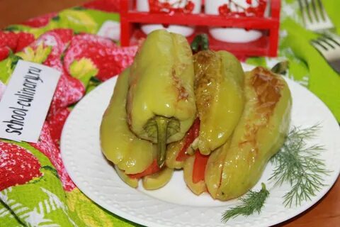Жареный перец с зеленью