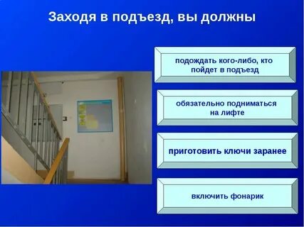 Безопасность в подъезде и лифте