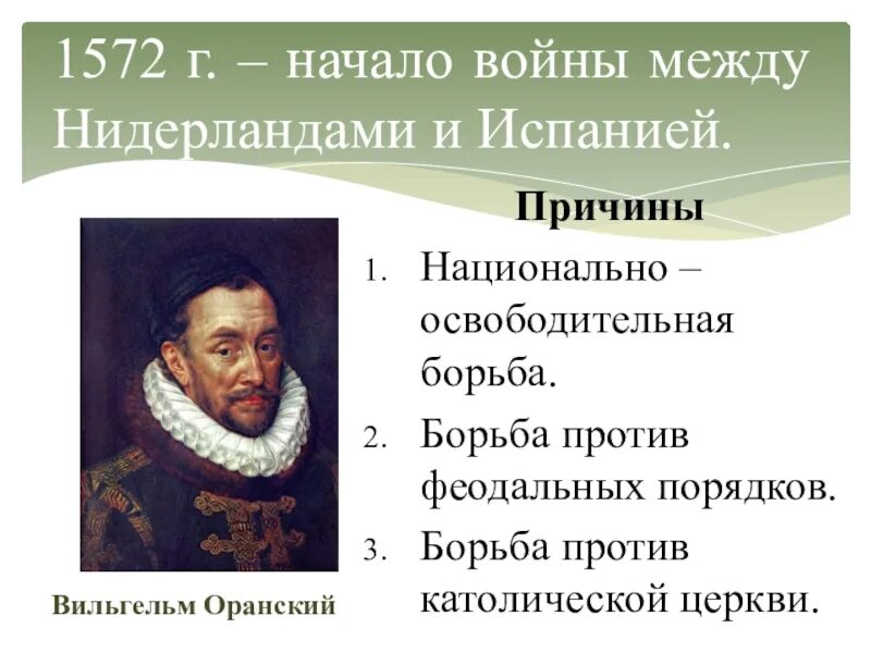 Борьба нидерланды против испании. Причины освободительной борьбы Нидерландов против Испании.