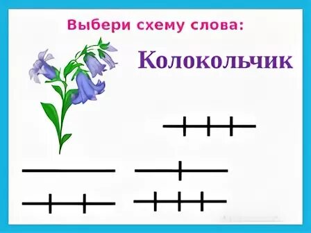 Колокольчик схема слова. Звуковая модель слова колокольчик. Звуковая модель с колокольчиками. Схемы к цветным звоночкам. Сколько звуков о в слове колокольчик