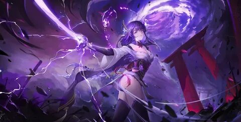 обои : аниме, Аниме девушки, Raiden Shogun Genshin Impact, Genshin Impact, ...