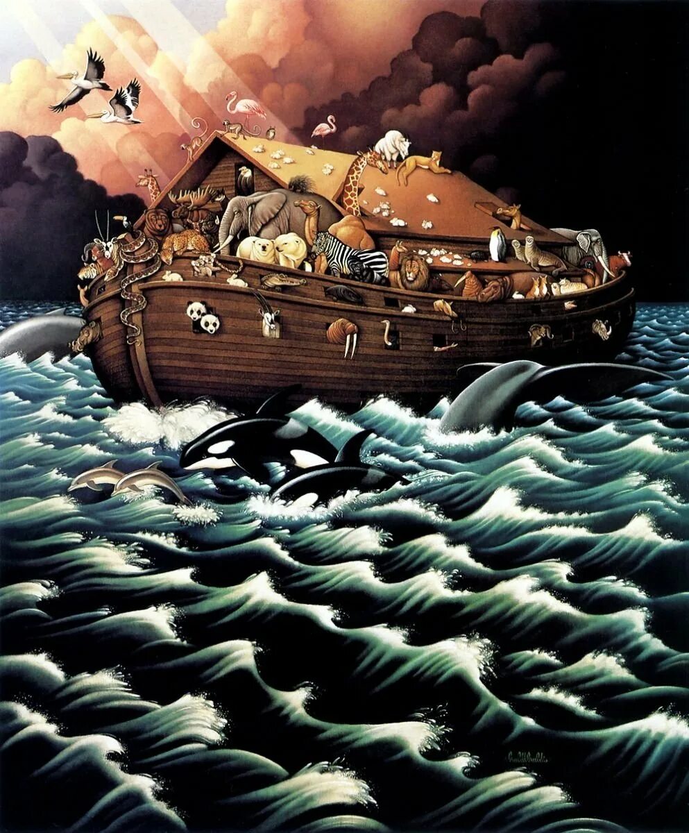 Если бы книгам угрожал всемирный потоп. Ноев Ковчег корабль. Всемирный потоп Ковчег. Braldt Bralds. Ковчег корабль ноя.