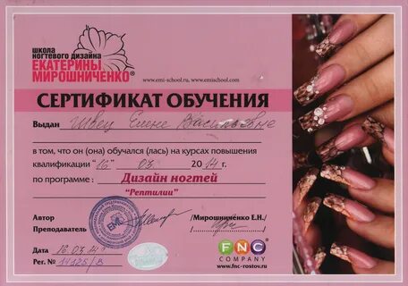 Мастер маникюра документы