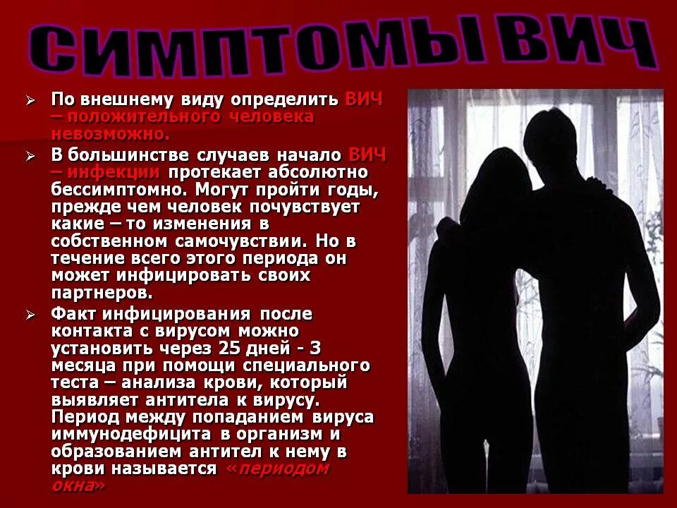 Симптомы СПИДА ВИЧ инфекции.