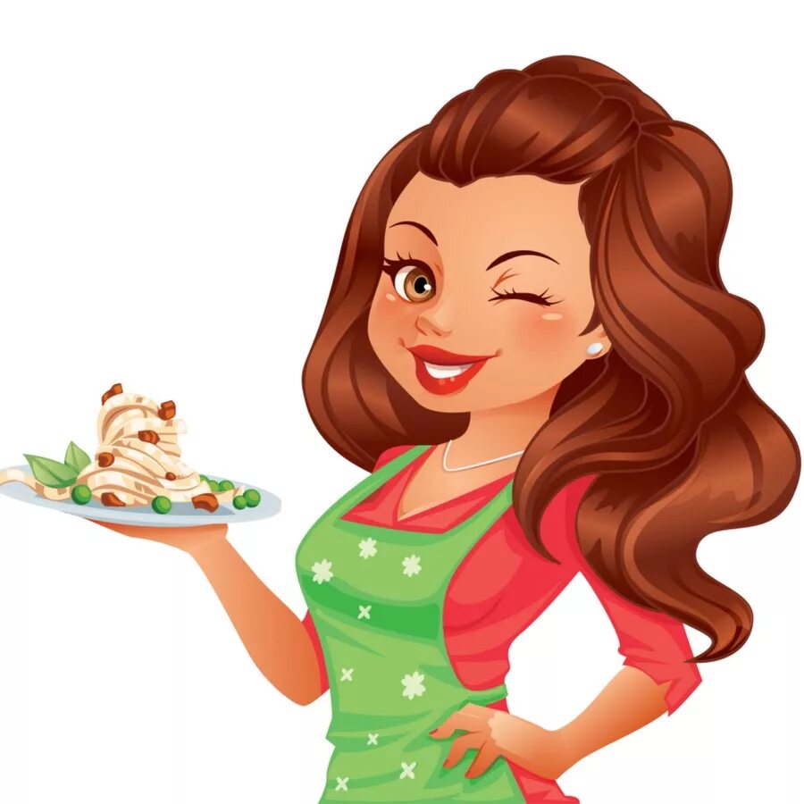 Мама готовит ютуб. Женщина мультяшная. Мультяшные женщины на кухне. Мультяшная девочка с едой. Хозяюшка иллюстрация.