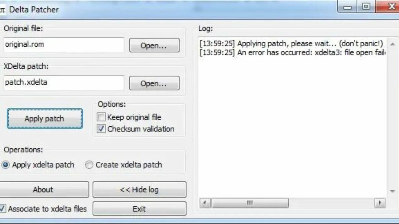 Am delta patch что это. Xdelta. xdelta ui. patcher. xdelta patcher checksum validation.