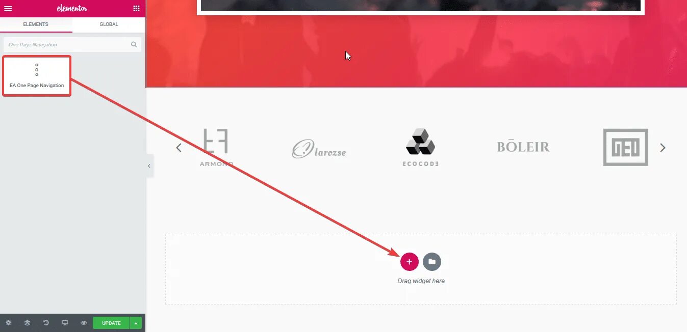 Navigate page. Page navigation. switcher widget elementor. scroll offset carousel elementor. elementor swide bar.