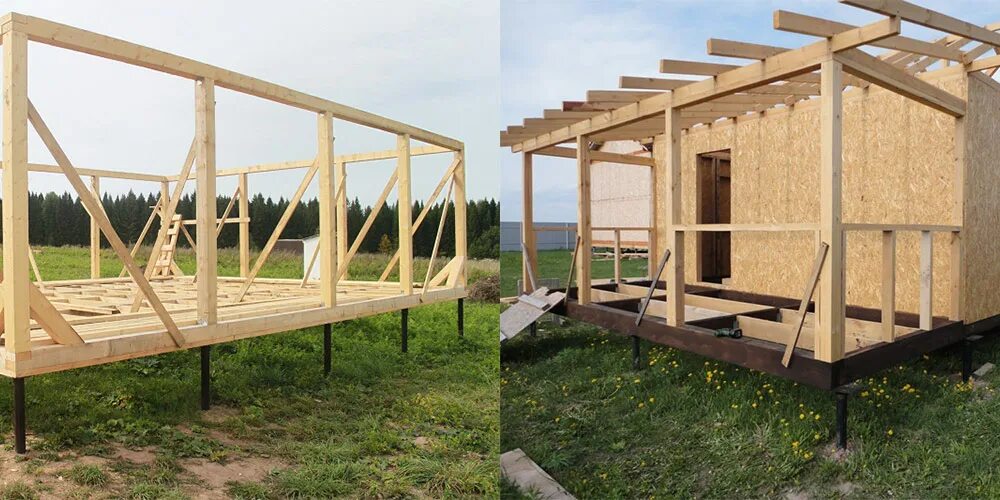 домик на винтовых сваях. каркасный дом на склоне. дачный домик на сваях. каркасный дом на винтовых сваях. каркасный домик на сваях.