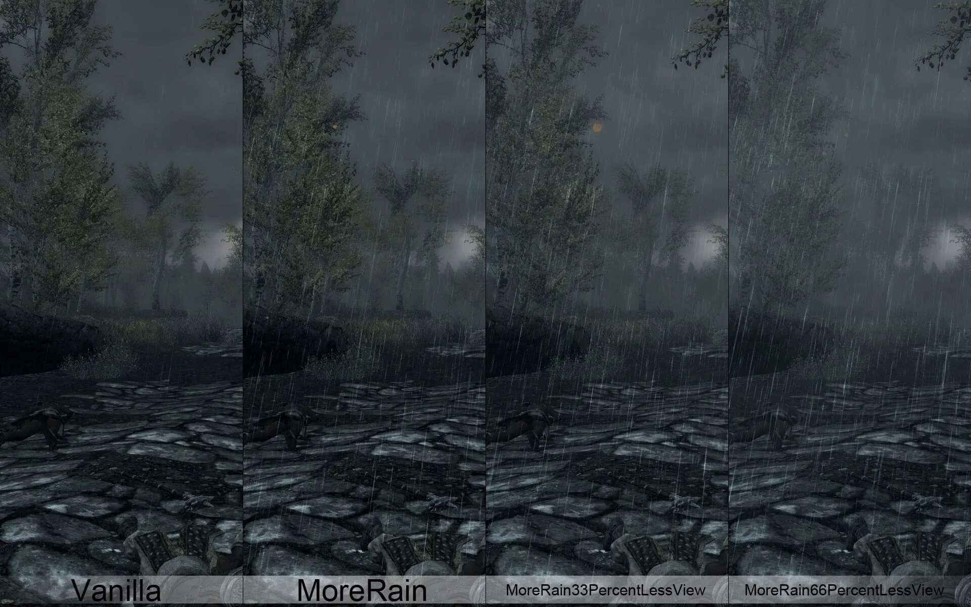 The rain mod. Скайрим дождь. Скайрим Rain. Skyrim деревня дождь. Skyrim дождь мод.