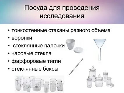 Использованные для проведения анализа