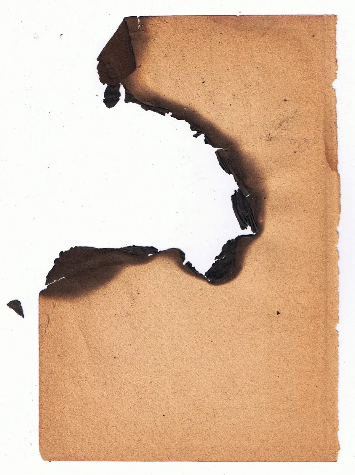 Рваная бумага. Рваный лист бумаги. Сгоревшая бумага. Кусок бумаги.