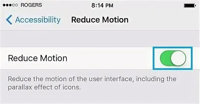 Reduce motion