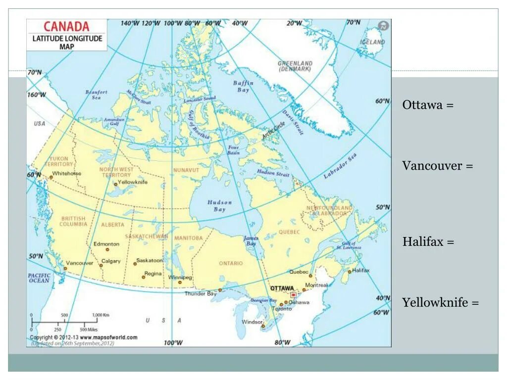 Координаты столицы америки. Карта Канады с широтой и долготой. Торонто на карте Канады. Канада на карте 56 широта. Карта Канады с параллелями.