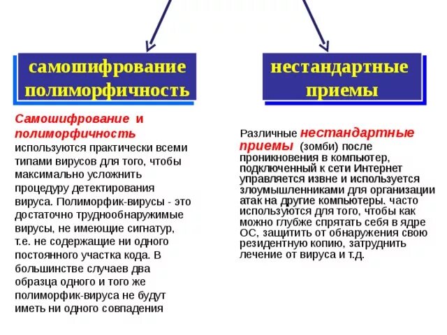Вирусы содержащие алгоритмы. Самошифрование вирусов. вирусы по особенностям алгоритма. полиморфик вирусы. полиморфичность компьютерных вирусов это свойство.