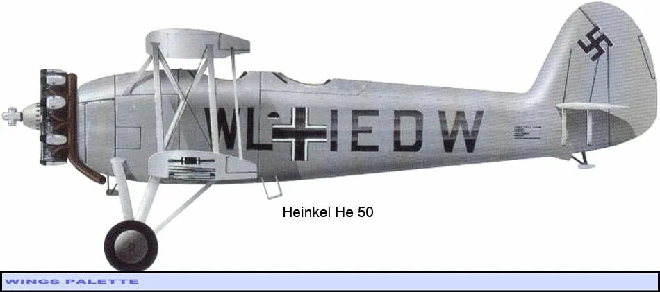 Цветное самолета fieseler f. He 50. 1(2) tiger. Heinkel he 50. He 50.
