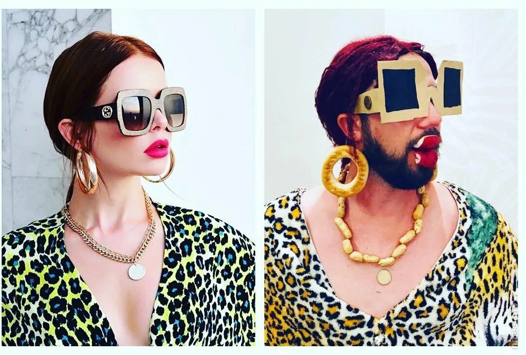 Создать пародию. Пародии на звезд. Селеста барбер пародии. Картины известных художников для косплея. Смешные пародии.