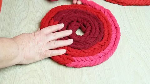 Коврики из тряпок без крючка