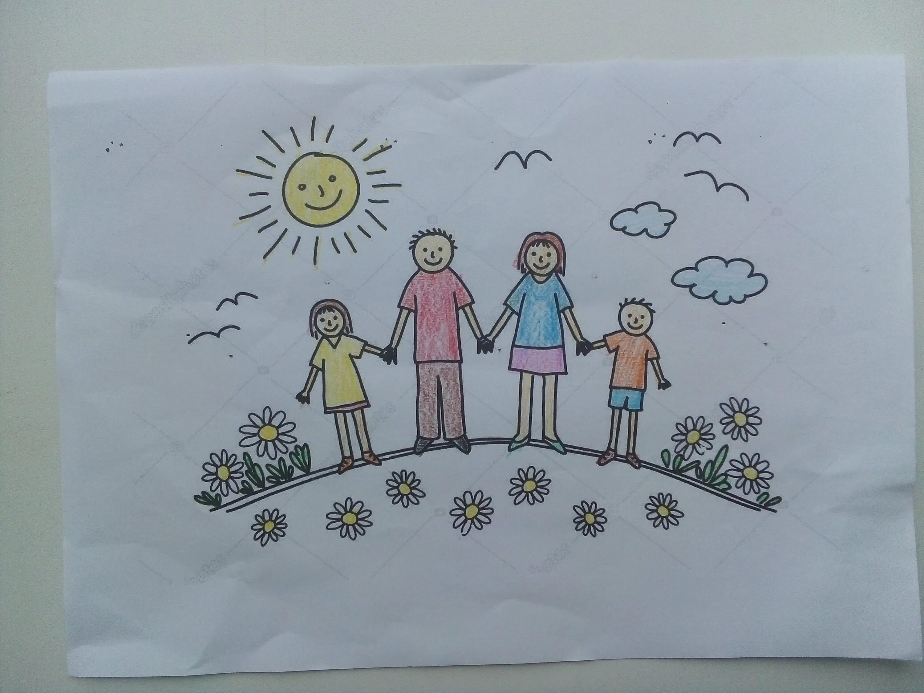 Рисунок семьи детский. День семьи рисование. Рисунок на тему семья. Рисунок на тему день семьи. Работа на тему год семьи