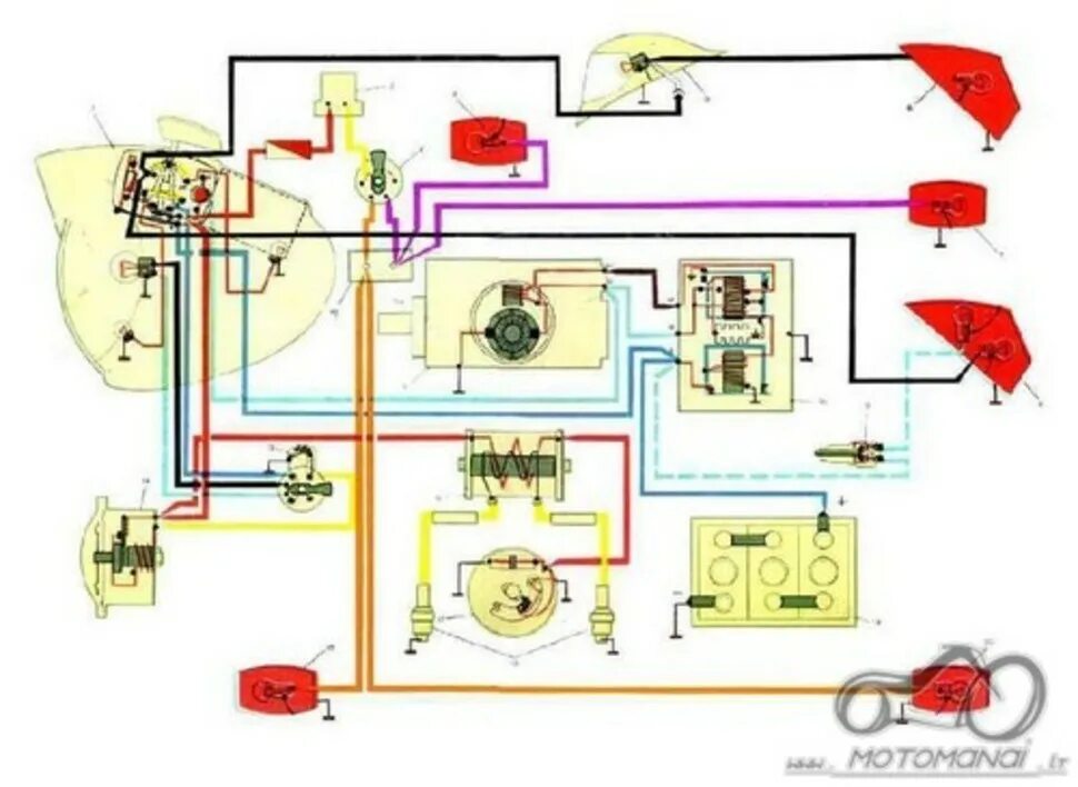 Электропроводка урала. Электросхема мотоцикла Днепр МТ 11. Электропроводка мотоцикла Урал м 67. Схема электрооборудования мотоцикла Урал 6 вольт. Электросхема мотоцикла Урал 12в.