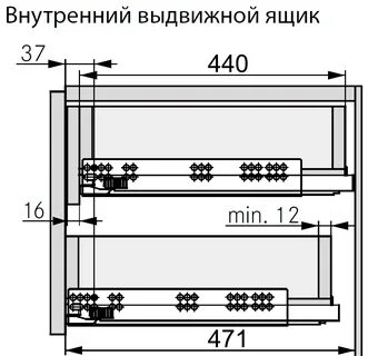 Направляющие скрытого монтажа схема