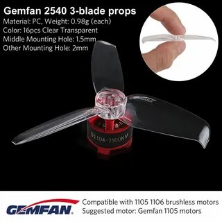 Gemfan Flash 2.5 Inch 3 Blade Propeller Props For RC Multicopter 5 colors.