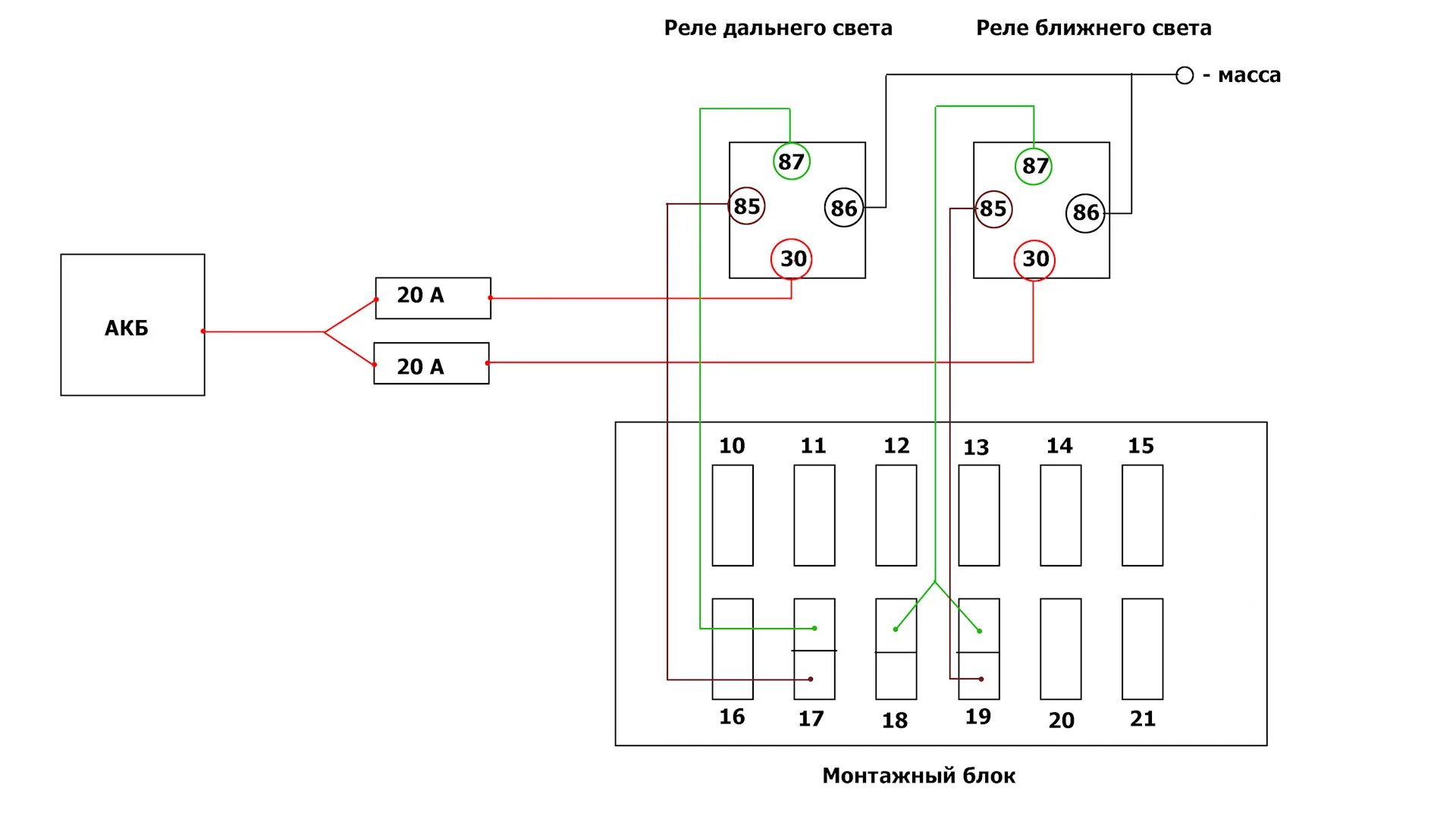 Схема подключения дальнего и ближнего света МТЗ 82. Схема подключения реле света фар. Схема подключения ближнего через реле. Схема подключения реле света. Как подключить дальний ближний свет
