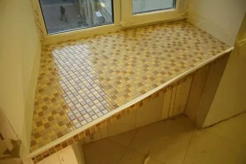 Подоконник из плитки