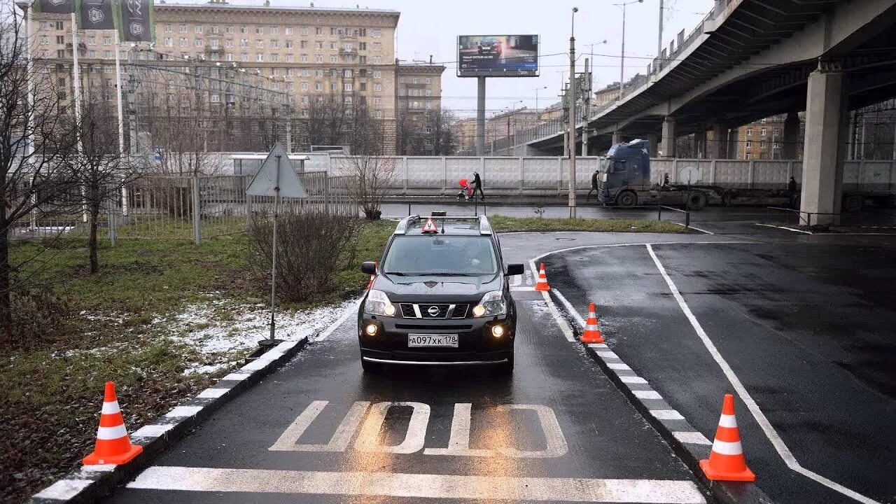 Как заезжать на эстакаду