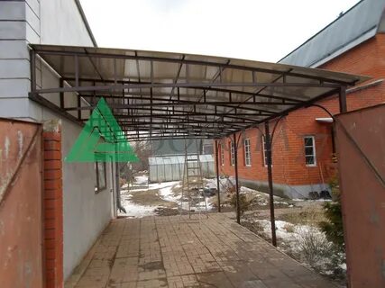 Односкатные навесы к дому